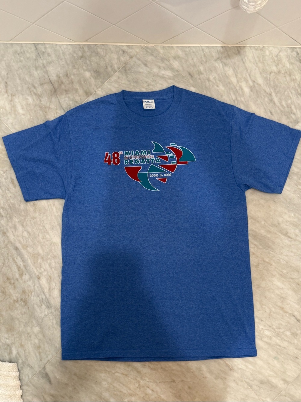 Miami Regatta Graphic T-Shirt - Blue